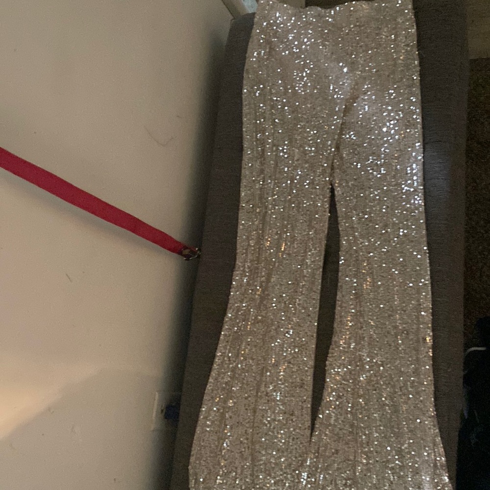 Sparkly dance costume. flared